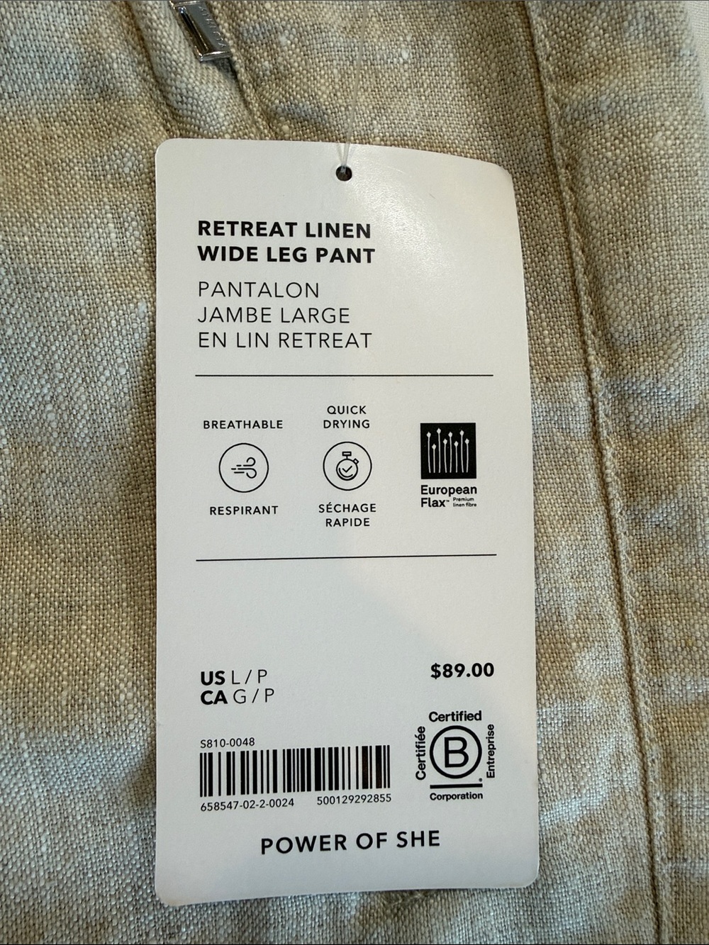Athleta Retreat Linen Wide-Leg Pant - Picture 5 of 9